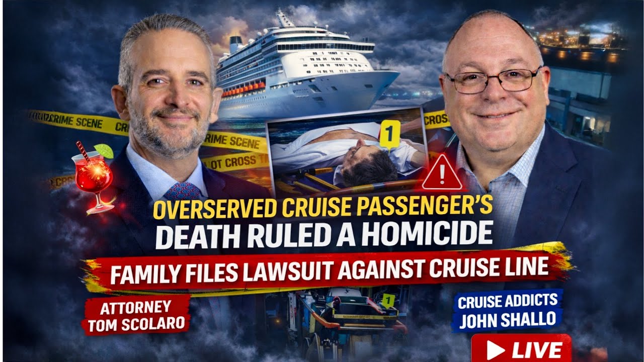Overserved Cruise Passenger’s Death Ruled a Homicide,  Family Files Lawsuit Against Cruise Line