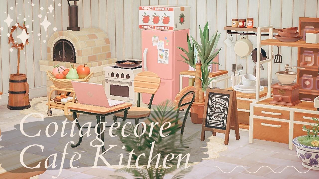 Cottagecore Cafe Kitchen Speed Build: Animal Crossing New Horizons ...