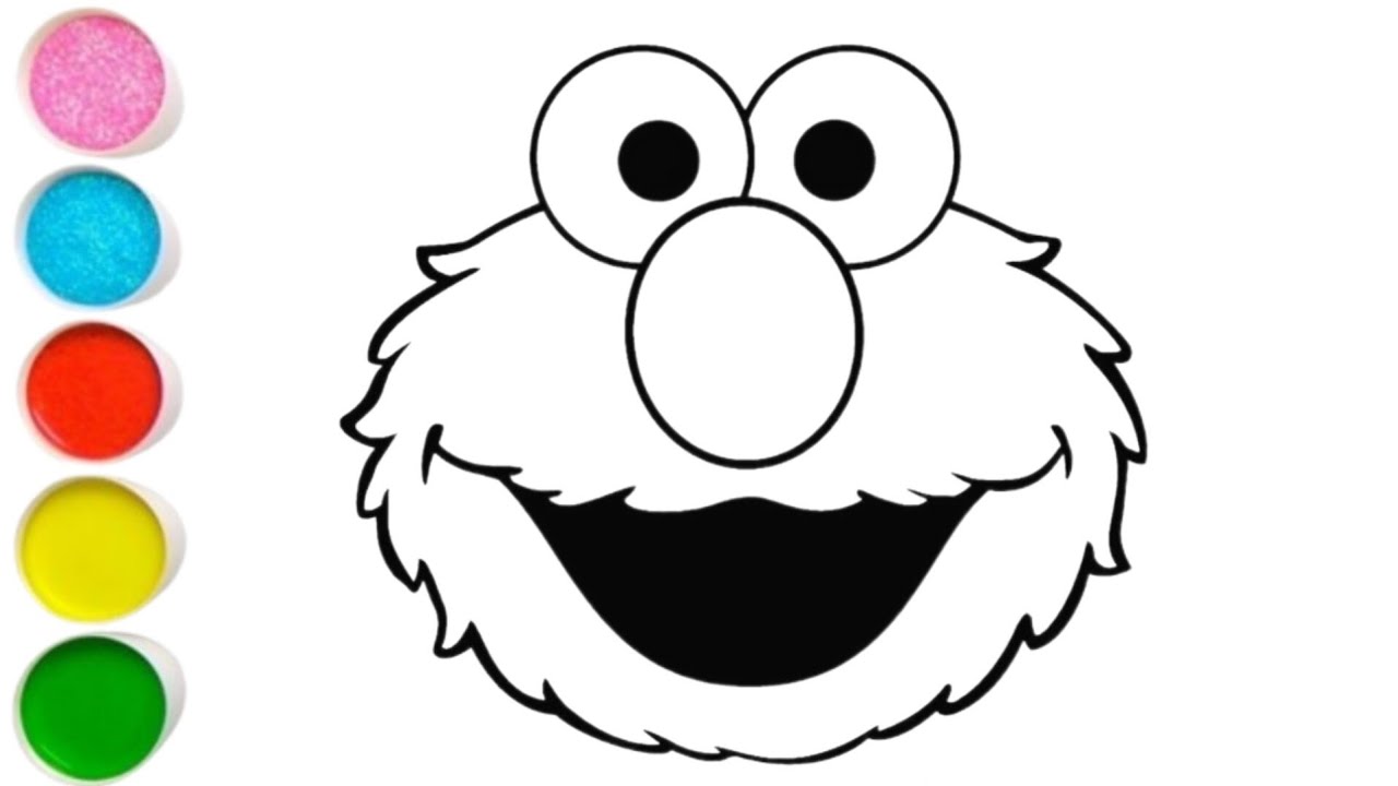 Elmo from Sesame Street Drawing, Painting & Coloring For Kids and Toddlers_ Kids Art