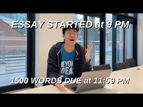 WRITING a 1500 WORD ESSAY in 3 HOURS | how to write a PAPER in ONE NIGHT *study vlog + essay crisis*