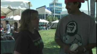 Jackie Kashian at freecycle booth - CSUN Earth Faire Part II