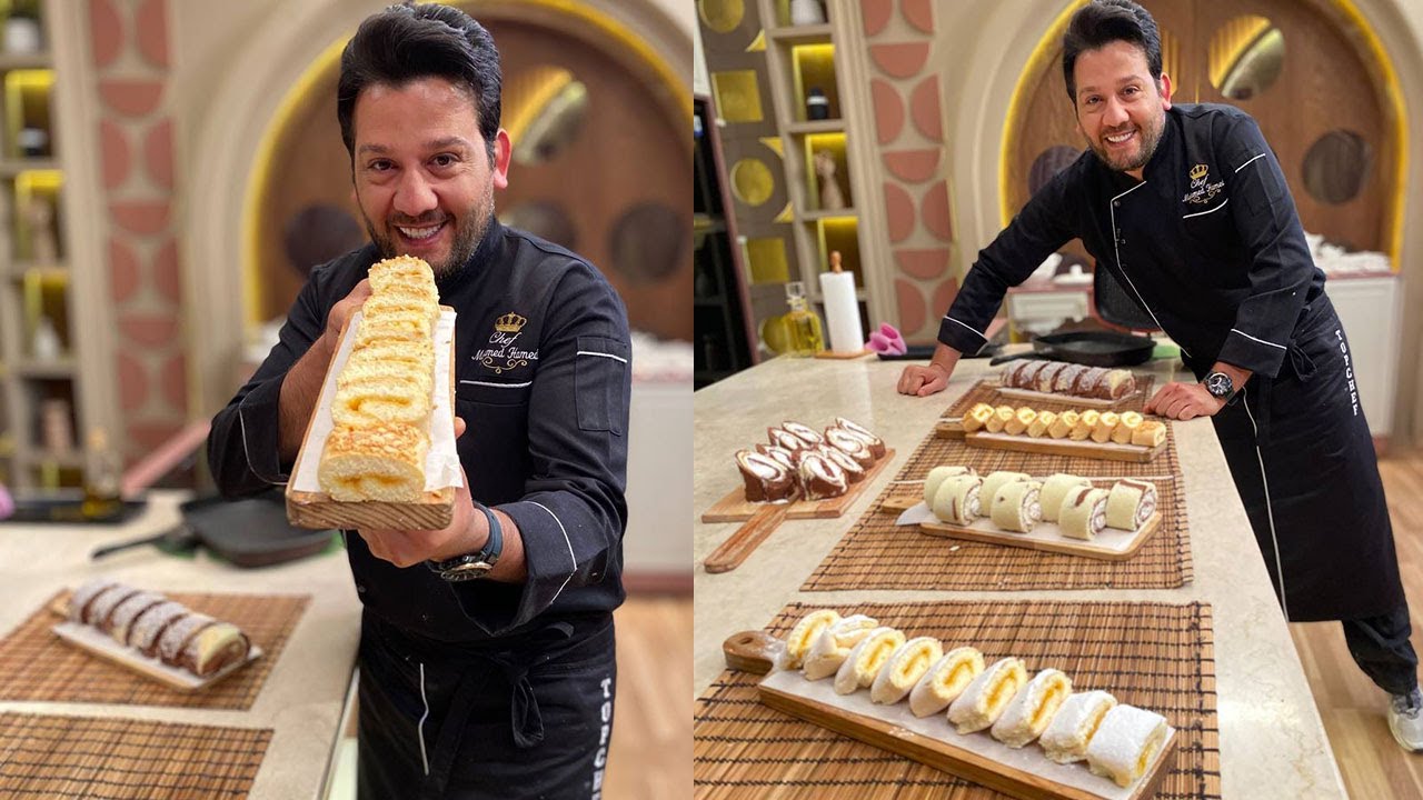 طريقة عمل سويسرول ماربل | المطعم مع الشيف محمد حامد