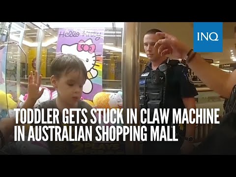 Toddler gets stuck in claw machine in Australian shopping mall