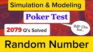 Poker Test For 4 Digit Numbers||poker test#Nepali