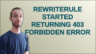 RewriteRule started returning 403 Forbidden error