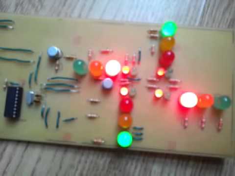 Four way traffic light using PIC16F84A - YouTube