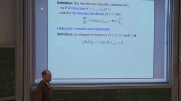 Alberto DE SOLE, Poisson vertex algebras and Hamiltonian partial differential equations