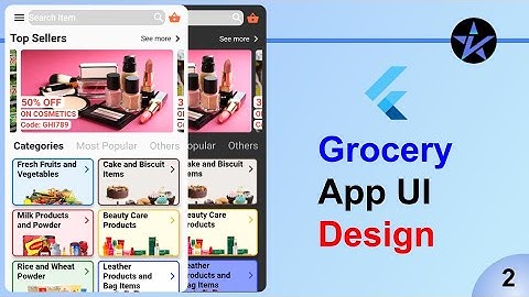 Flutter Grocery App | Part-2 | Sample UI Screen | Flutter app for ordering grocery items online