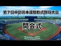 開会式 第７回中部日本還暦軟式野球大会 2015/05/29