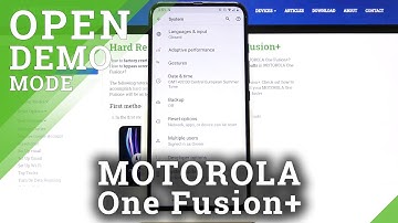 How to Activate Demo Mode in MOTOROLA One Fusion+ - Demonstration Mode