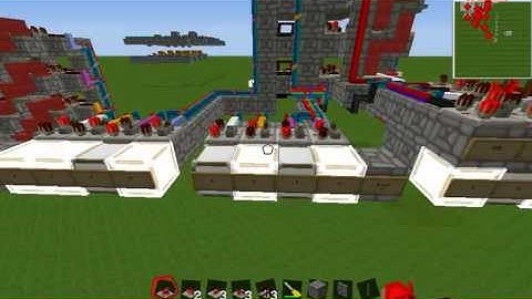 Minecraft Redpower2 Tutorial: 4bit adder/subtractor