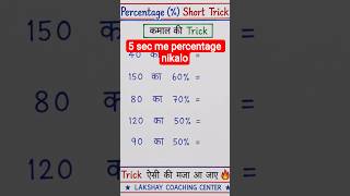 Simplification Trick | Percentage Short Trick | Maths Tricks for Competitive Exams | #shorts #maths