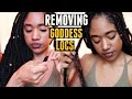 2 [Detailed] Ways to Remove Goddess Faux Locs!! (+ Tips)| Natural Hair