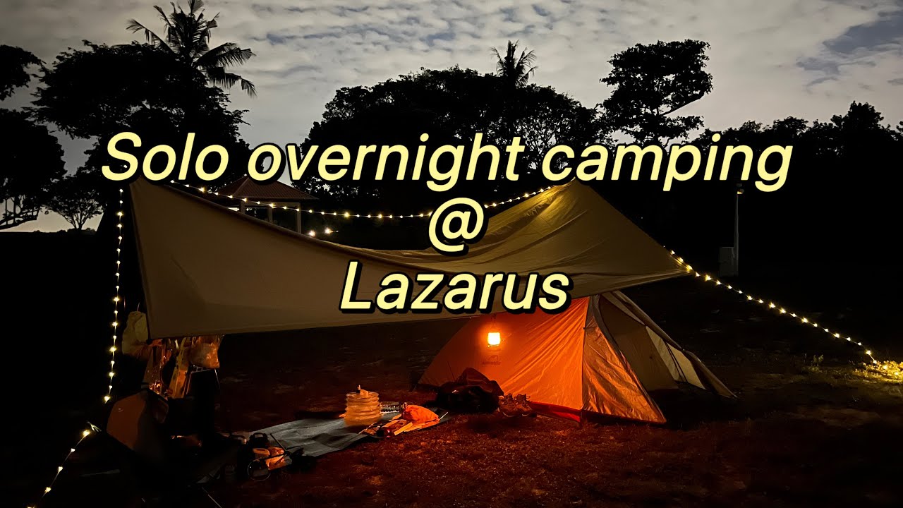 Overnight Solo Camping at Lazarus Island | Tent Setup, Cooking, Insect Attack & Peaceful Moments 