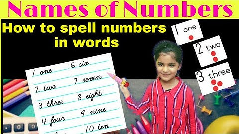Numbers Names | Write numbers in cursive writing | Counting in English | Numbers with spelling #math