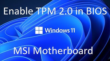 How to Enable TPM 2.0 in BIOS for Windows 11 | MSI, Intel, AMD Motherboards Setup Guide
