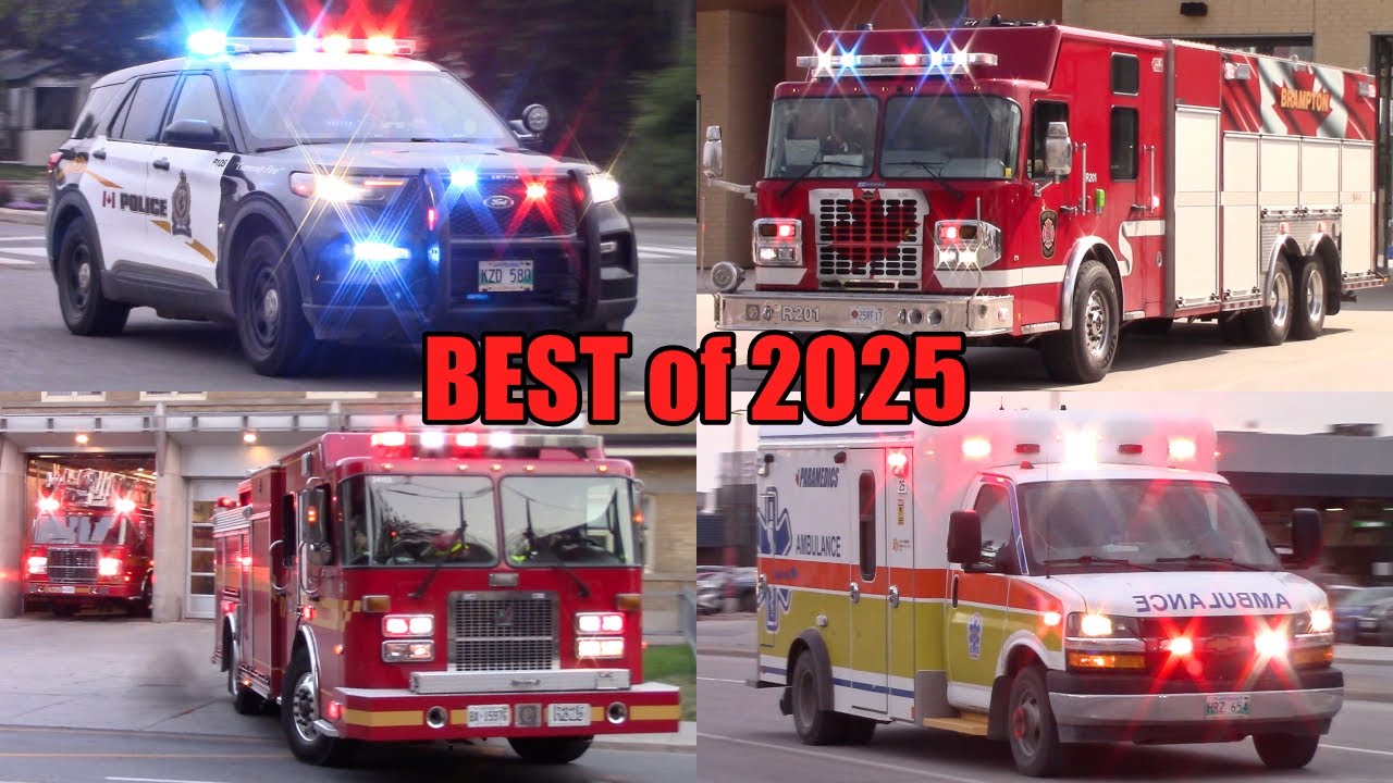 Emergency Vehicles Responding 2025 - Best of Fire Trucks, Police Cars & Ambulances