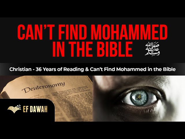 Christian - 36 Years of Reading and Can't Find Mohammed in the Bible - Deut 18:18