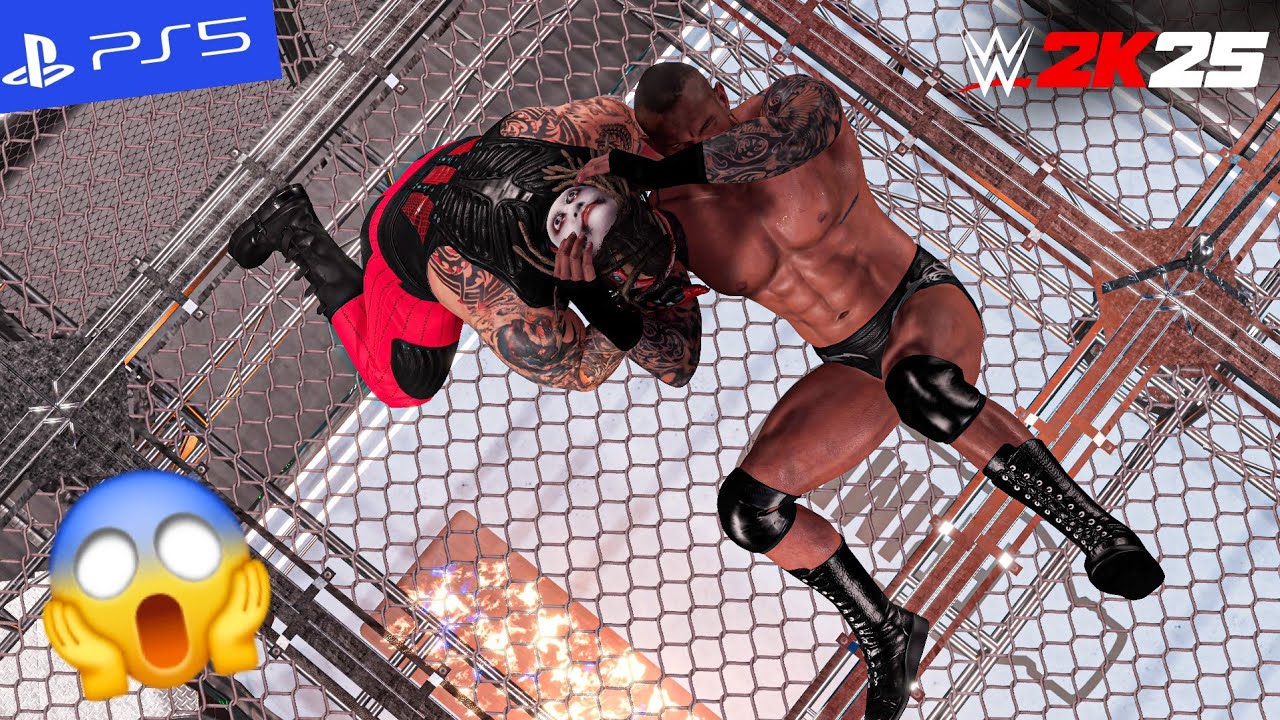 WWE 2k25 - The Fiend Bray Wyatt vs. Randy Orton - Hell in a Cell Match | PS5" [4K60]