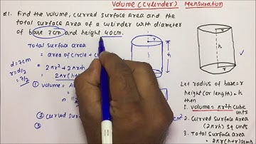 Cylinder mensuration formulas | Aptitude | Part-22 | Pratik Shrivastava