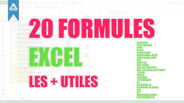 20 Formules les + utiles sous excel