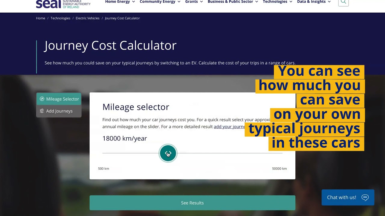 Compare car running costs with SEAI