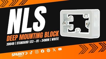 NLS 30048 | Standaard diep montageblok 34 mm | Wit