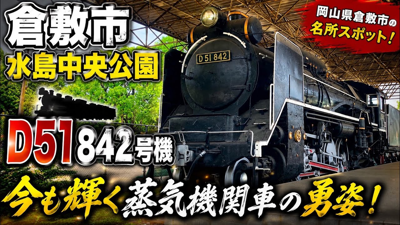 Preserved Steam Locomotive] I went to see the D51-842! Mizushima