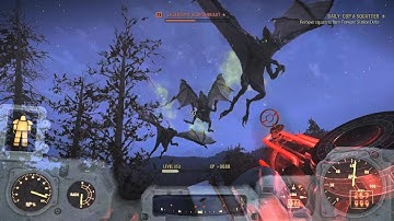 Fallout 76 Taking Out 3 Scorchbeasts Alone