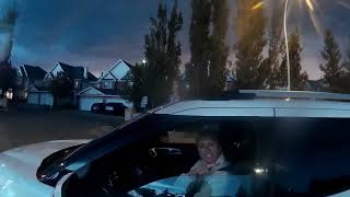 Stupid Karen Plate In A Ford Runs Stop Cuts Off Motorbiker Girl Driver Smelt Drunk