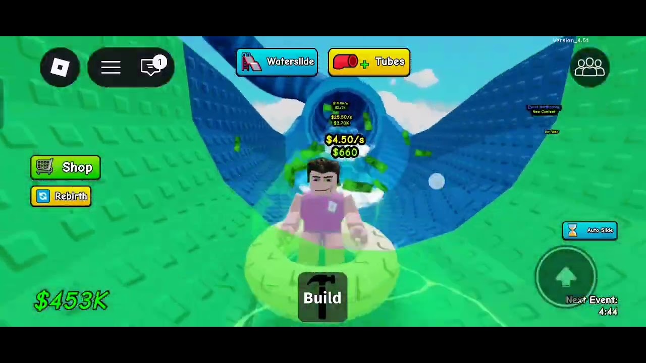 ماب روبلوكس زحلقات الماء