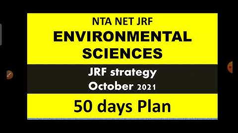 how to qualify UGC NET JRF environment science | 50 days plan| envirocademy|  NET JRF