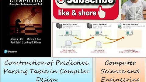 Construction of Predictive Parsing Table in Compiler Design