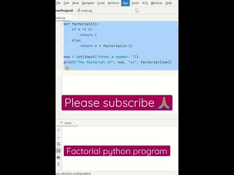 python factorial program