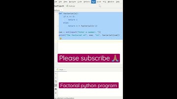 python factorial program