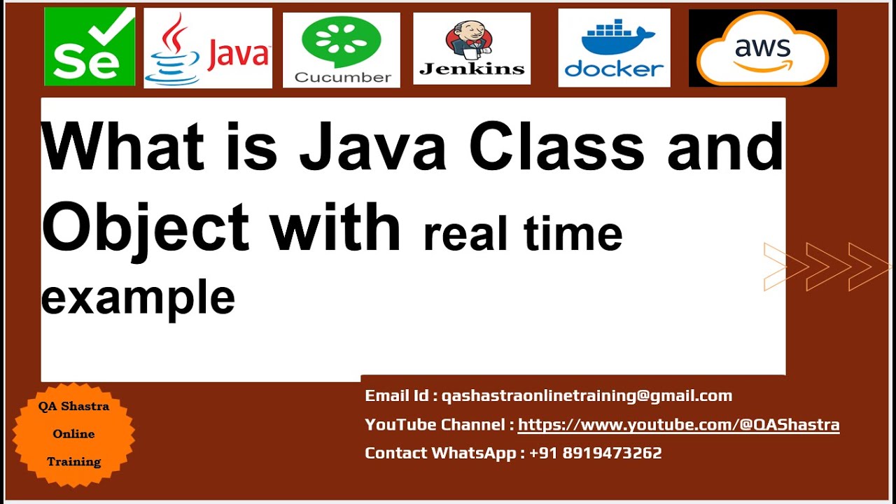What is Java Class and Object with real time example Session2 - YouTube