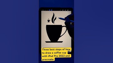 Three best steps of how to draw Coffee Cup with iPad Pro and procreate. @bobross_thejoyofpainting