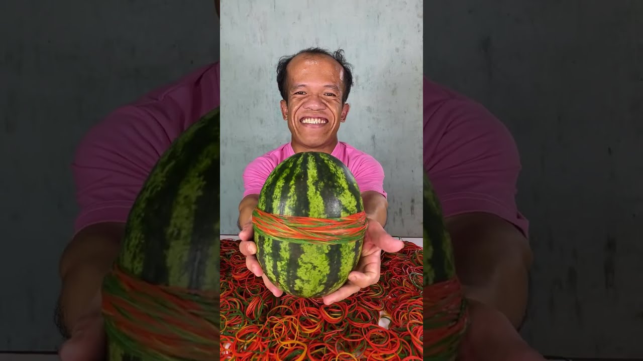 🔴 I tried to Break a Watermelon Using Only 1000 Rubber Bands - Mr 99cm Kindness