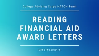 Financial Aid Award Letters