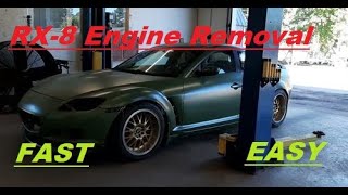 FAST! Rx8 Engine Removal -Thirteen's Garage
