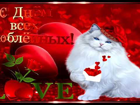 С Днем всех влюбленных!Красивое поздравление с Днем Святого Валентина!Happy Valentines's day!