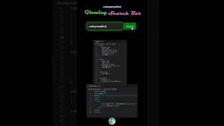 Glowing Search Bar. #coding #javascript #html #css #programming #codingsimplified