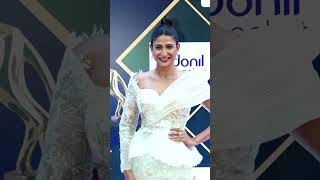 Aahana Kumra In White Short Gown Attend IWMBUZZ Digital And OTT Awards 2023