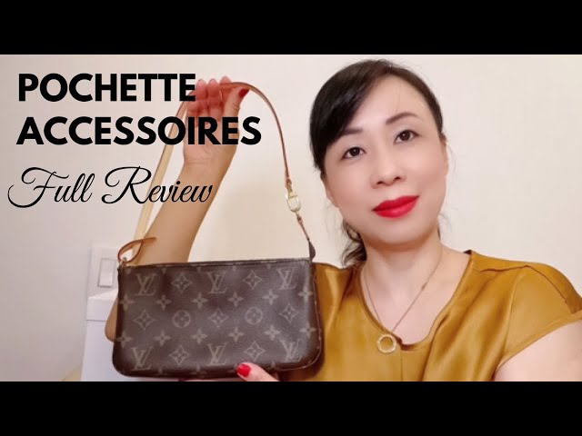 Louis Vuitton Pochette Accessoires Review/ Wear & Tear/ What fits?/Worth  it?? 