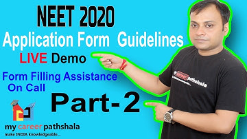 NEET 2020 Application Form Filling Live Demo
