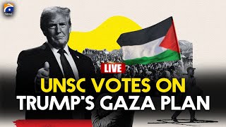 🔴 𝗟𝗶𝘃𝗲: UN Security Council Votes on US Resolution Backing Trump’s Gaza Plan | Geo News English