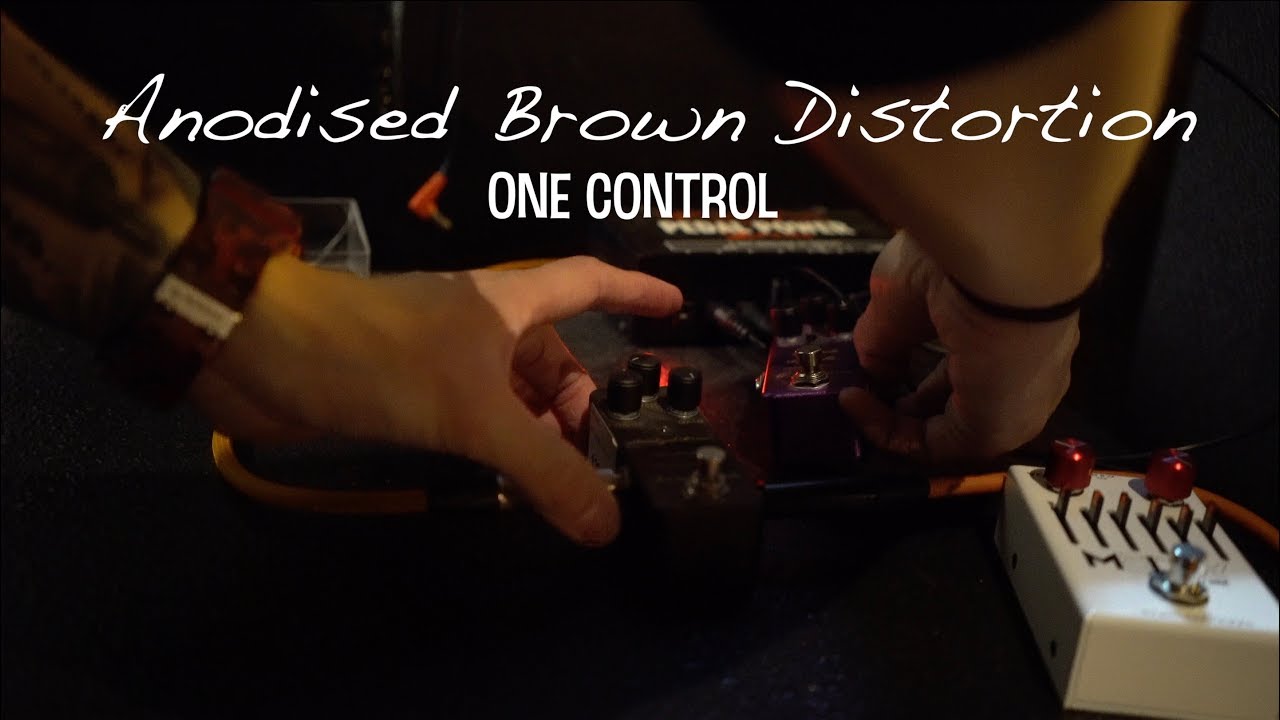 One Control Anodised Brown Distortion Pedal