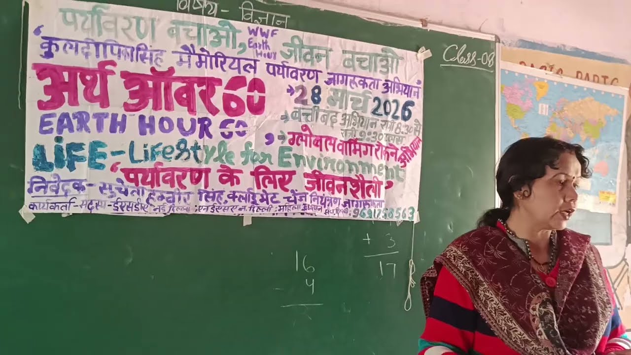 Earth Hour 60-2026, health and energy saving  campaign-suchetahambir singh EH activist, Agra India