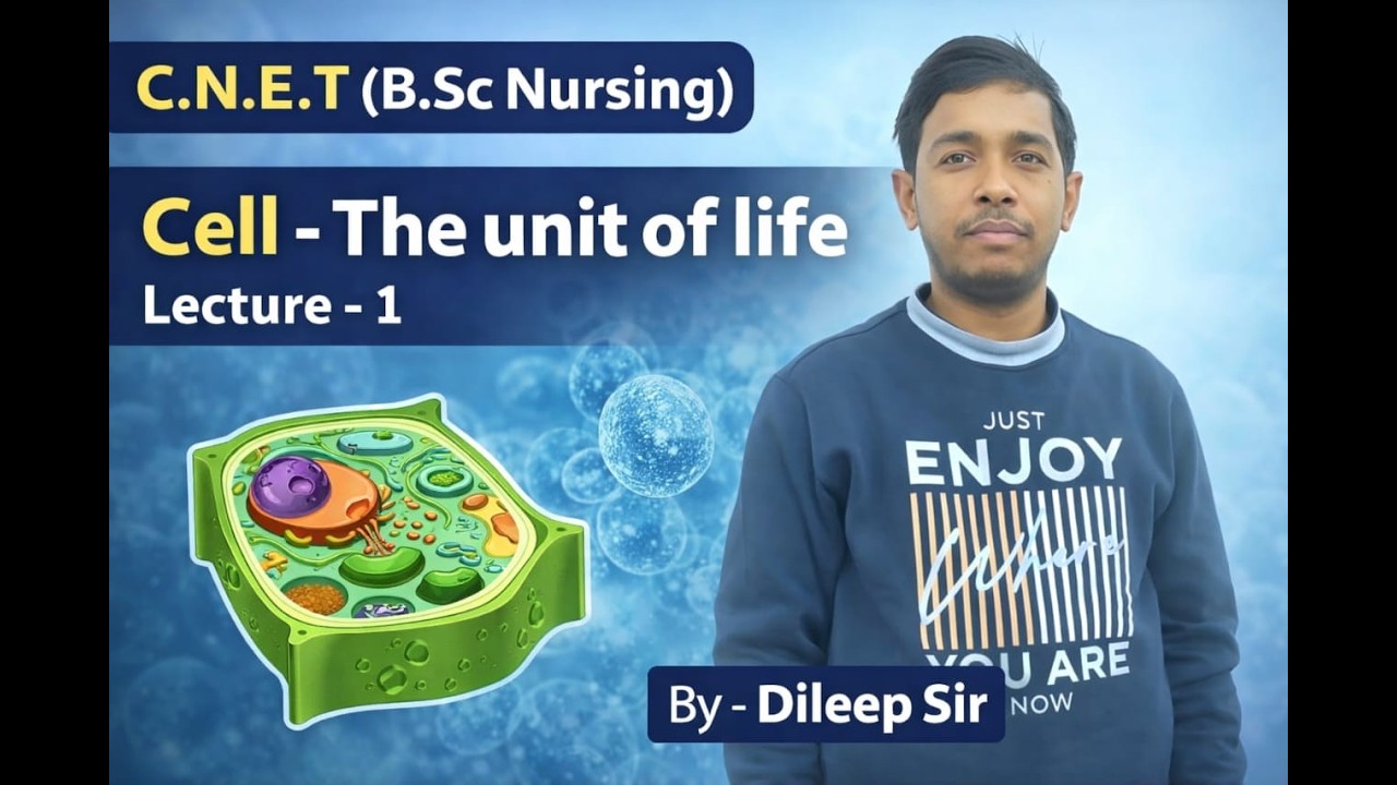 #biology Cell .The Unit of Life for B.sc nursing 2026 #class11