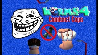 Worms 4 Combact Cops Very Fast Mission with 1 Jump (Last Mission)